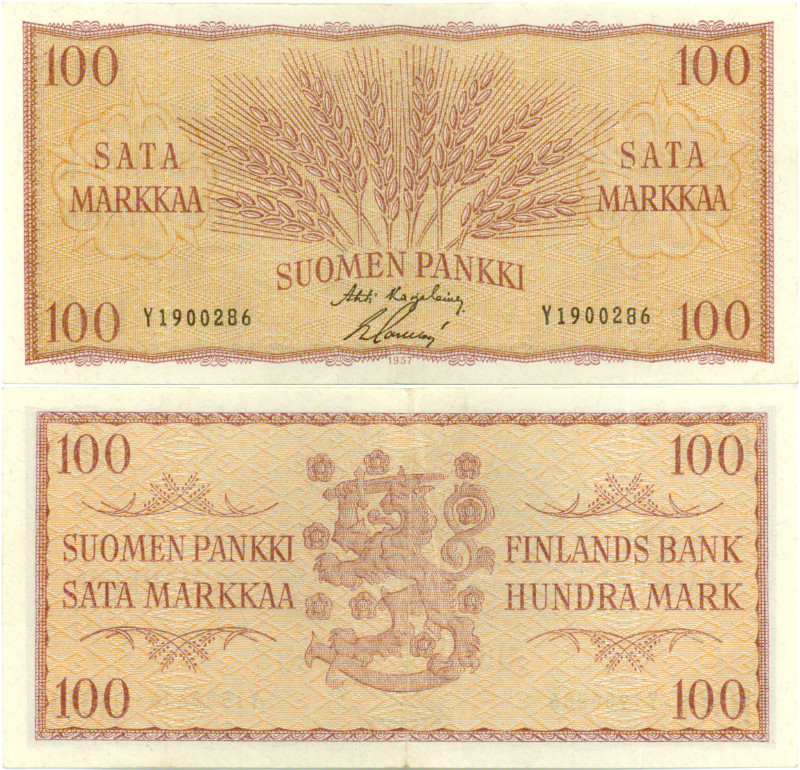 100 Markkaa 1957 Y1900286